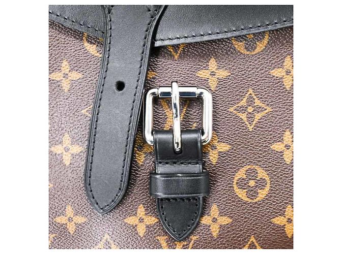 Louis Vuitton Monogram Macassar Parc Rucksack Braun Schwarz Monogramm - Ansicht 14