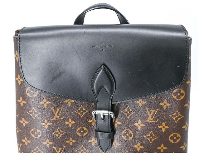 Louis Vuitton Monogram Macassar Parc Rucksack Braun Schwarz Monogramm - Ansicht 7