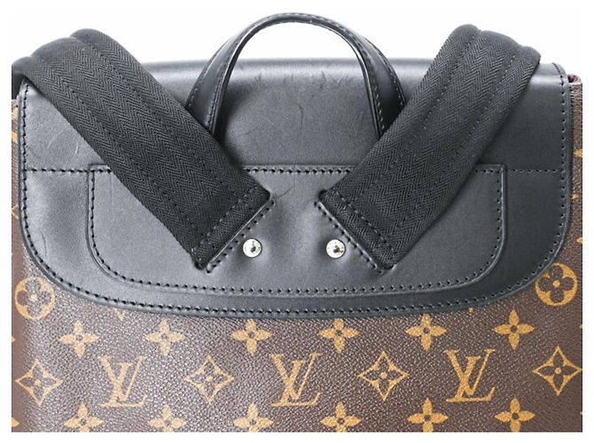 Louis Vuitton Monogram Macassar Parc Rucksack Braun Schwarz Monogramm - Ansicht 8