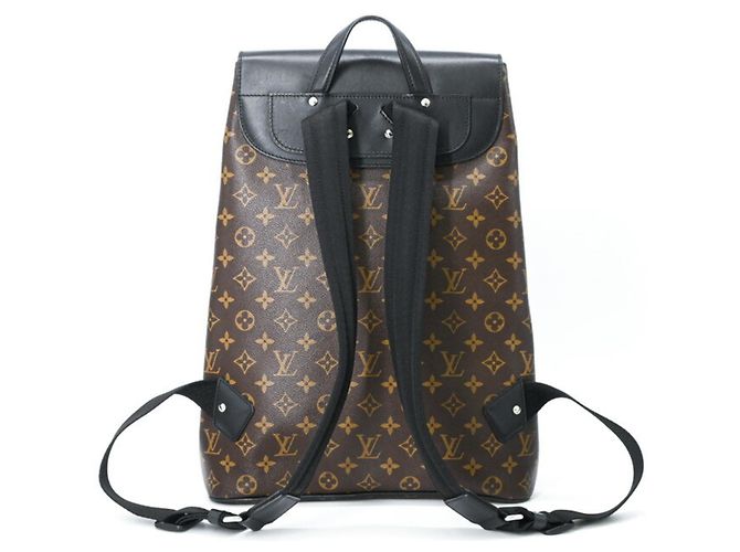 Louis Vuitton Monogram Macassar Parc Rucksack Braun Schwarz Monogramm - Ansicht 2