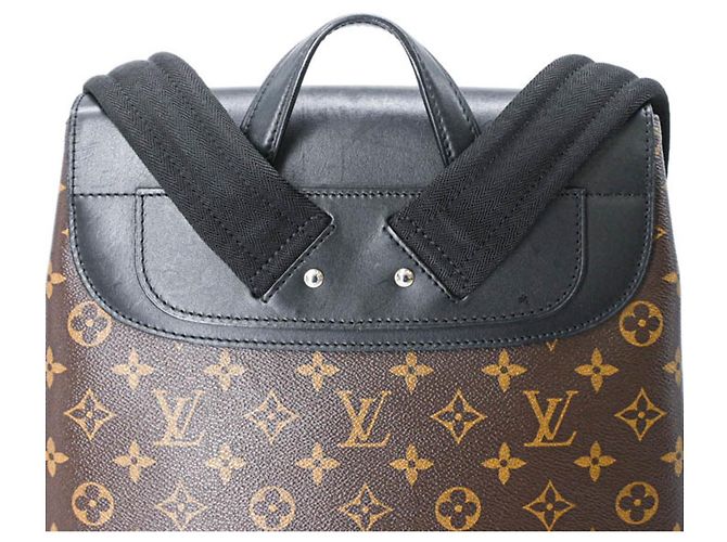 Louis Vuitton Monogram Macassar Parc Rucksack Braun Schwarz Monogramm - Ansicht 8