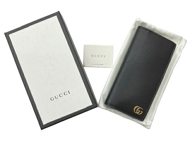 Gucci GG Marmont schwarzes Leder Langwallet - Ansicht 10
