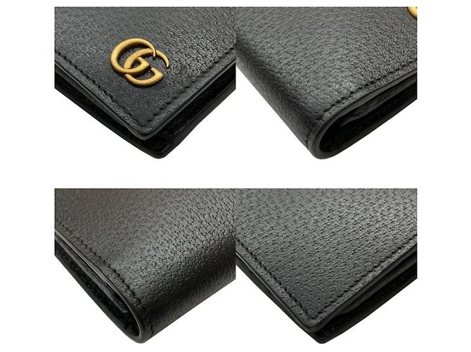 Gucci GG Marmont schwarzes Leder Langwallet - Ansicht 3