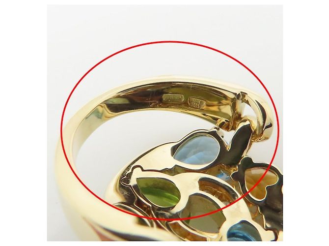 Bulgari Anello Bvlgari Astrale Cerchi Multi-Gem D'oro - vista 13