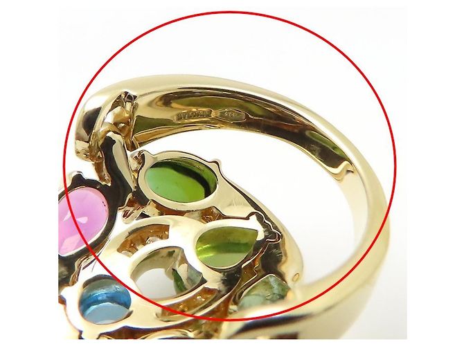 Bulgari Anello Bvlgari Astrale Cerchi Multi-Gem D'oro - vista 14