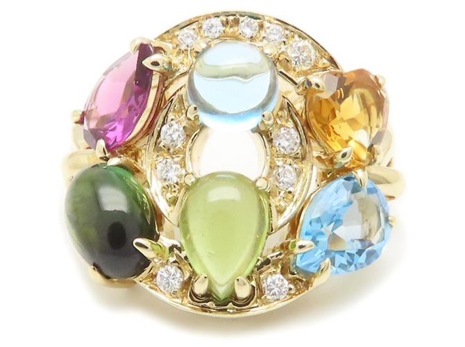 Bulgari Anello Bvlgari Astrale Cerchi Multi-Gem D'oro - vista 2