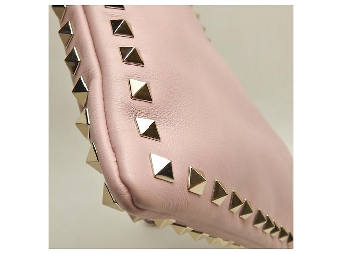 Clutch in pelle di agnello Rockstud VALENTINO Rosa - vista 10