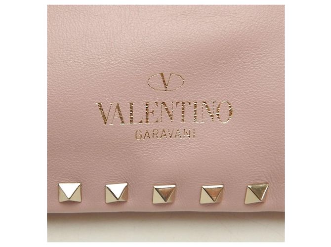 Clutch in pelle di agnello Rockstud VALENTINO Rosa - vista 13