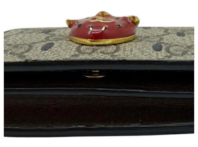 Billetera Compacta GG Stream de Gucci Negro Roja Beige - vista 11