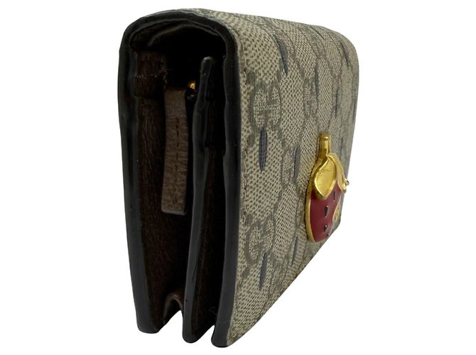 Billetera Compacta GG Stream de Gucci Negro Roja Beige - vista 4