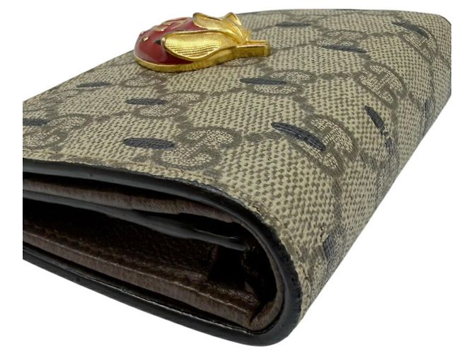 Billetera Compacta GG Stream de Gucci Negro Roja Beige - vista 8