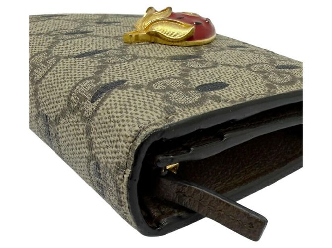 Billetera Compacta GG Stream de Gucci Negro Roja Beige - vista 9