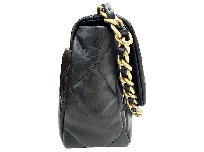 Borsa Chanel 19 in agnello nero - vista 3