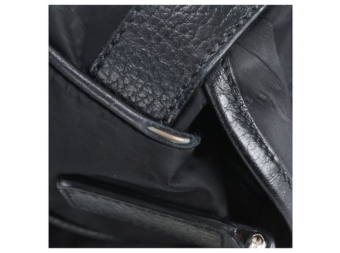 Borsa a Spalla in Nylon e Pelle GG di Gucci Nero - vista 9