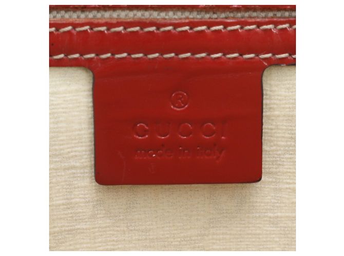 Gucci GG Supreme Tattoo Heart Tote Bag Red Eggshell - view 9