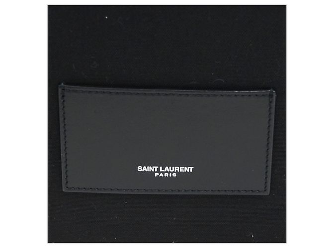 Zaino in Tela e Pelle Saint Laurent Nero Cachi - vista 10