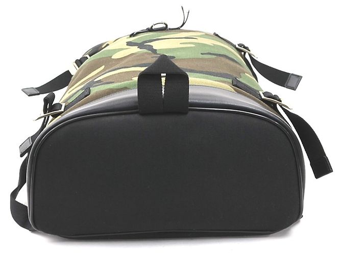 Zaino in Tela e Pelle Saint Laurent Nero Cachi - vista 4