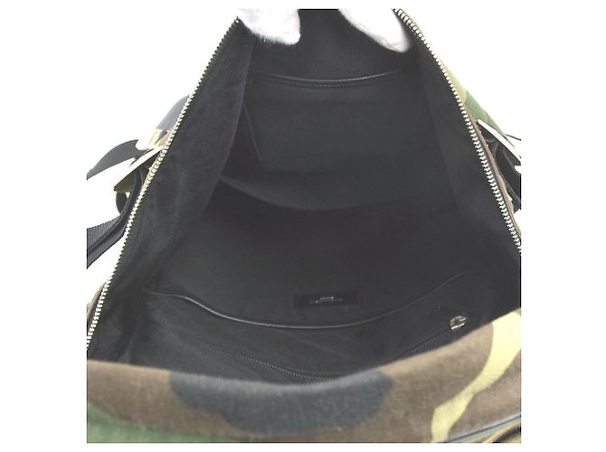 Zaino in Tela e Pelle Saint Laurent Nero Cachi - vista 5