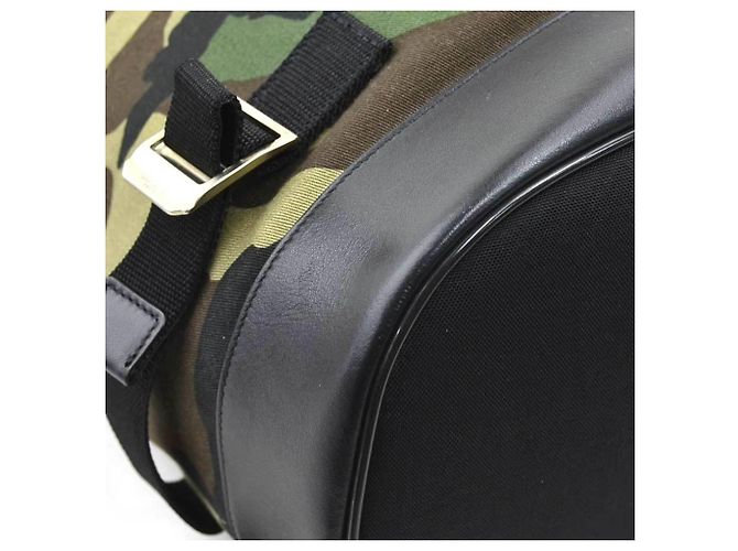 Zaino in Tela e Pelle Saint Laurent Nero Cachi - vista 7