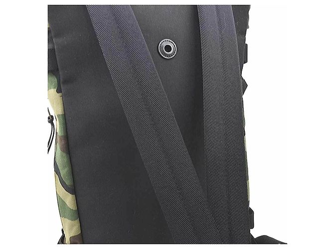 Zaino in Tela e Pelle Saint Laurent Nero Cachi - vista 8