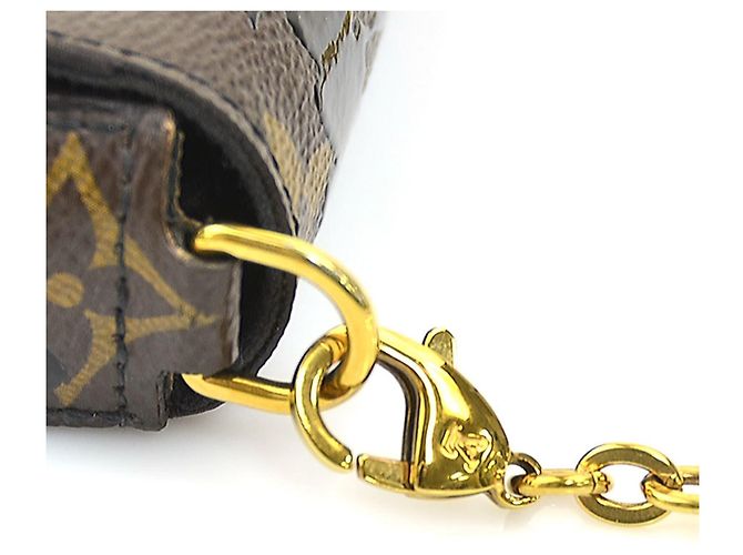 Pochette Felicie Monogram Blossom di Louis Vuitton Marrone Nero Monogramma - vista 11