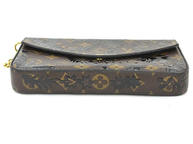 Pochette Felicie Monogram Blossom di Louis Vuitton Marrone Nero Monogramma - vista 4