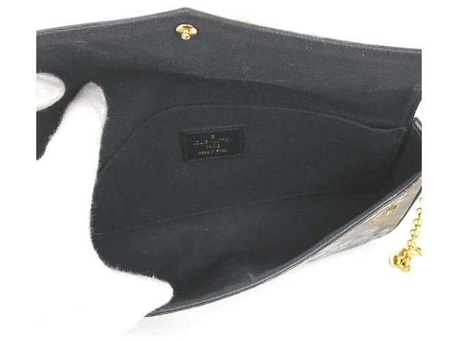Pochette Felicie Monogram Blossom di Louis Vuitton Marrone Nero Monogramma - vista 5