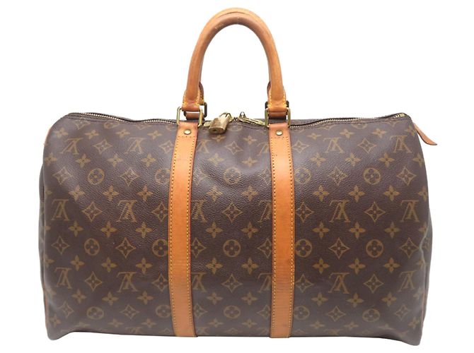 Borsa Boston Keepall 45 Louis Vuitton Marrone - vista 2