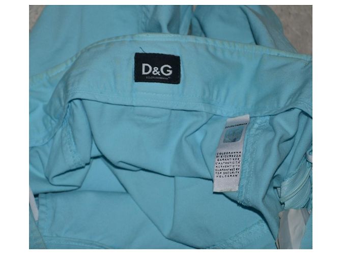 Minissaia de algodão turquesa D&G - vista 5