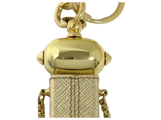 Portachiavi Robot Prada in metallo e pelle Saffiano - vista 5