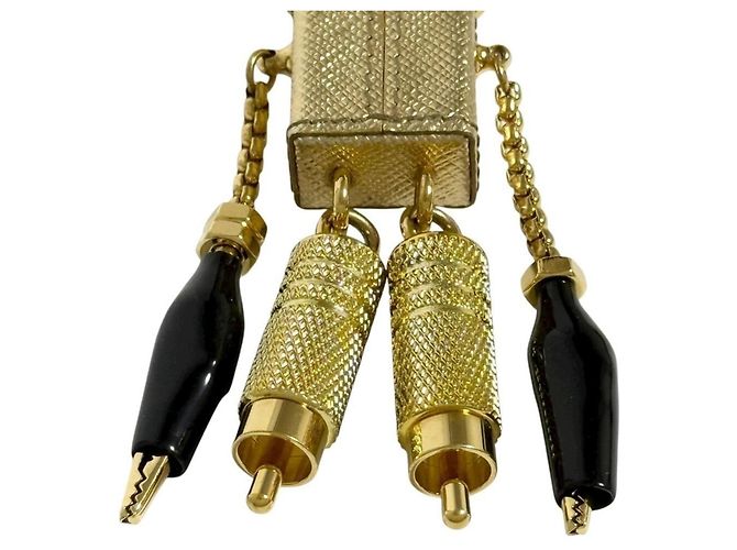 Portachiavi Robot Prada in metallo e pelle Saffiano - vista 6