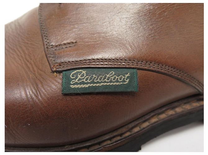 SCARPE PARABOOT AZAY GRIFF II DERBY 12 46 SUOLE IN GOMMA DI CUOIO Marrone - vista 9