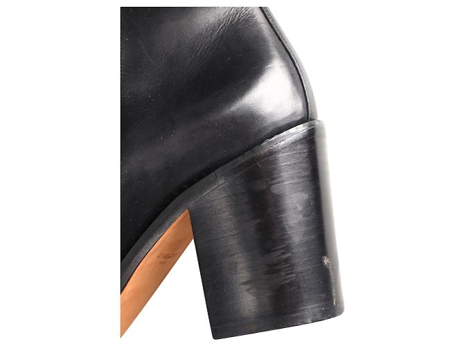 Botines de cuero negro con acento de cadena Givenchy - vista 9