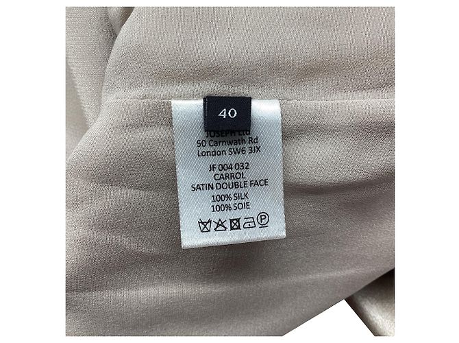Vestido Midi V-Neck en Seda Gris Joseph Carrol - vista 7