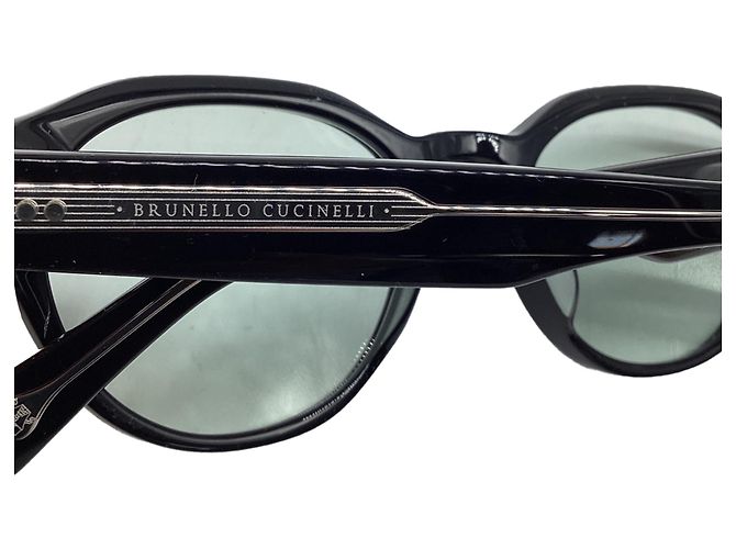 Gafas de montura redonda Brunello Cucinelli BC3007 en acetato negro - vista 5
