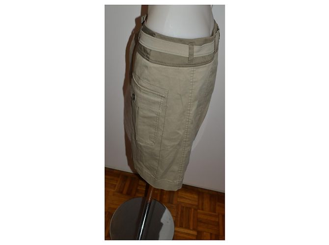 Max Mara Rock aus Baumwolle Khaki Größe 42 - Ansicht 2