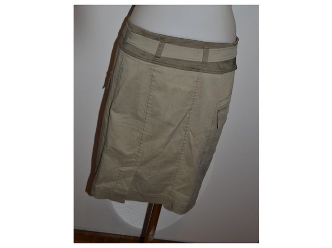 Max Mara Rock aus Baumwolle Khaki Größe 42 - Ansicht 3