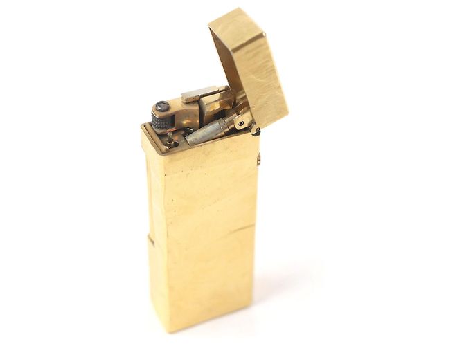 Alfred Dunhill Dunhill Logo Square Roller Lighter Golden - view 3