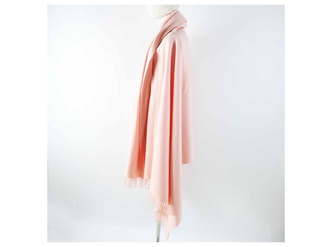 Sciarpa in cashmere con logo ricamato Hermès Rosa - vista 4