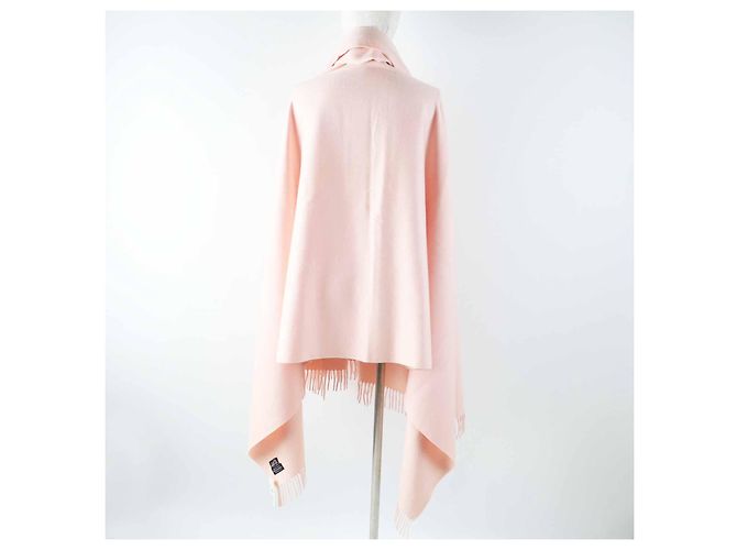 Sciarpa in cashmere con logo ricamato Hermès Rosa - vista 5