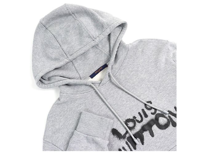 Sudadera de algodón Louis Vuitton Neon Working Man Gris - vista 3
