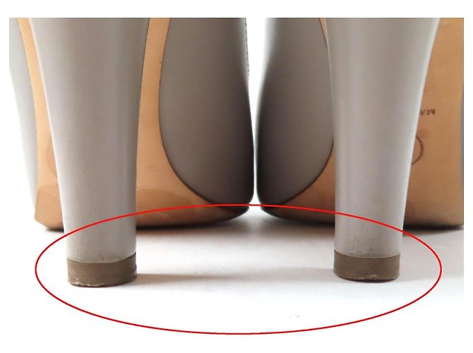 Timeless COCO MarkChain Leder-Pumps von Chanel Grau - Ansicht 12