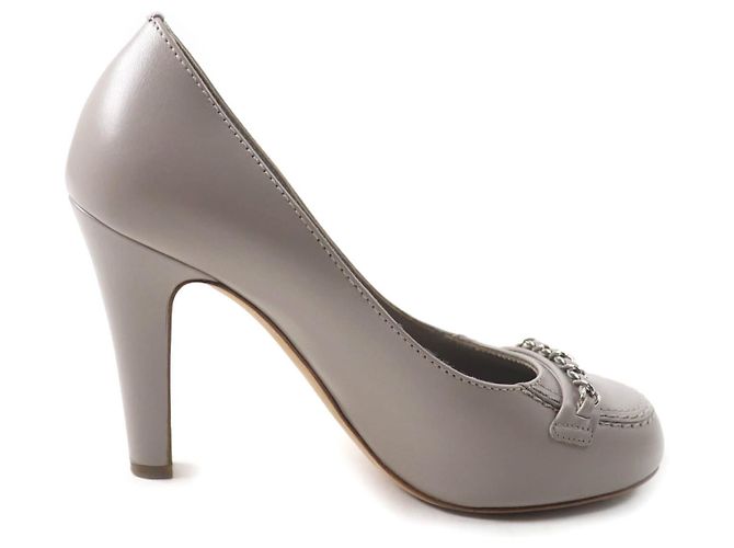 Timeless COCO MarkChain Leder-Pumps von Chanel Grau - Ansicht 5