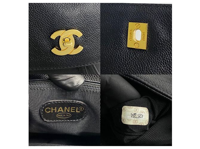 Timeless Mochila de cuero caviar Triple Coco de Chanel Negro - vista 4
