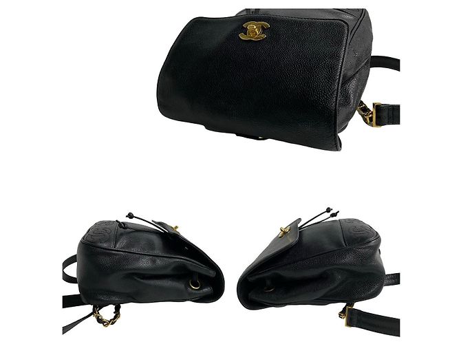 Timeless Mochila de cuero caviar Triple Coco de Chanel Negro - vista 6