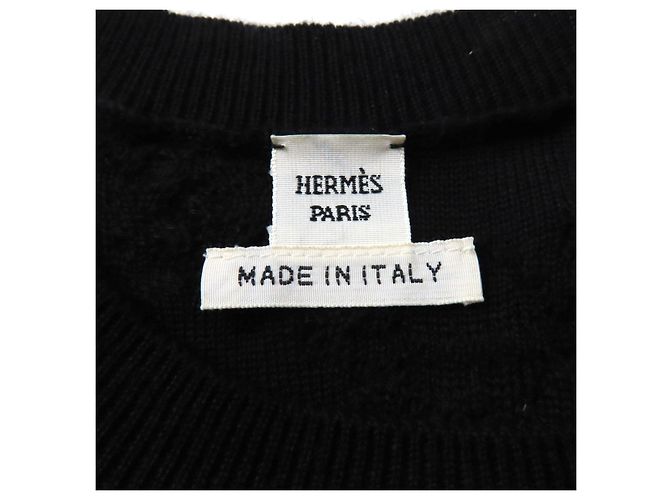 Abito in cashmere e seta con collo rotondo Hermès Nero - vista 6