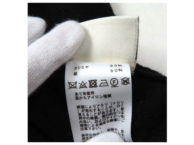 Abito in cashmere e seta con collo rotondo Hermès Nero - vista 8