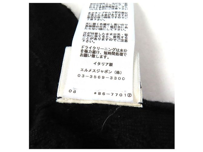 Abito in cashmere e seta con collo rotondo Hermès Nero - vista 9