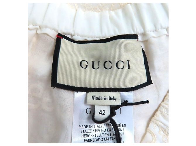 Bermuda de algodão com padrão GG da Gucci Bege Cru - vista 7
