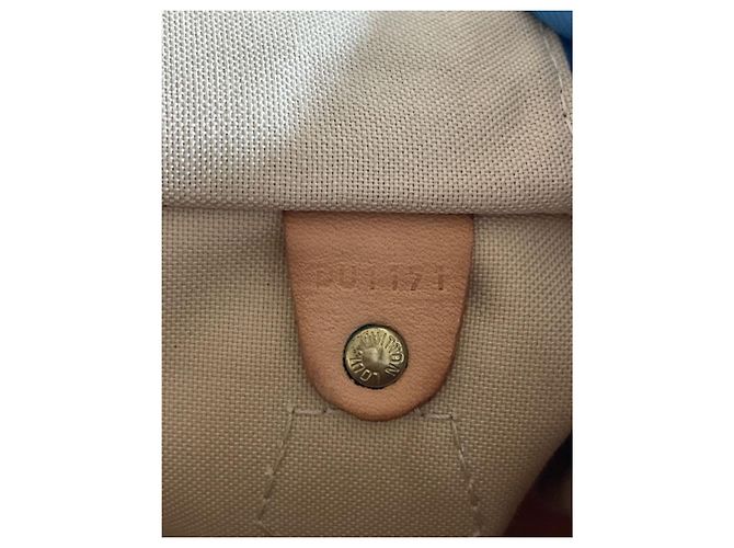 Louis Vuitton Speedy 35 Handtasche Blau Stoff - Ansicht 2
